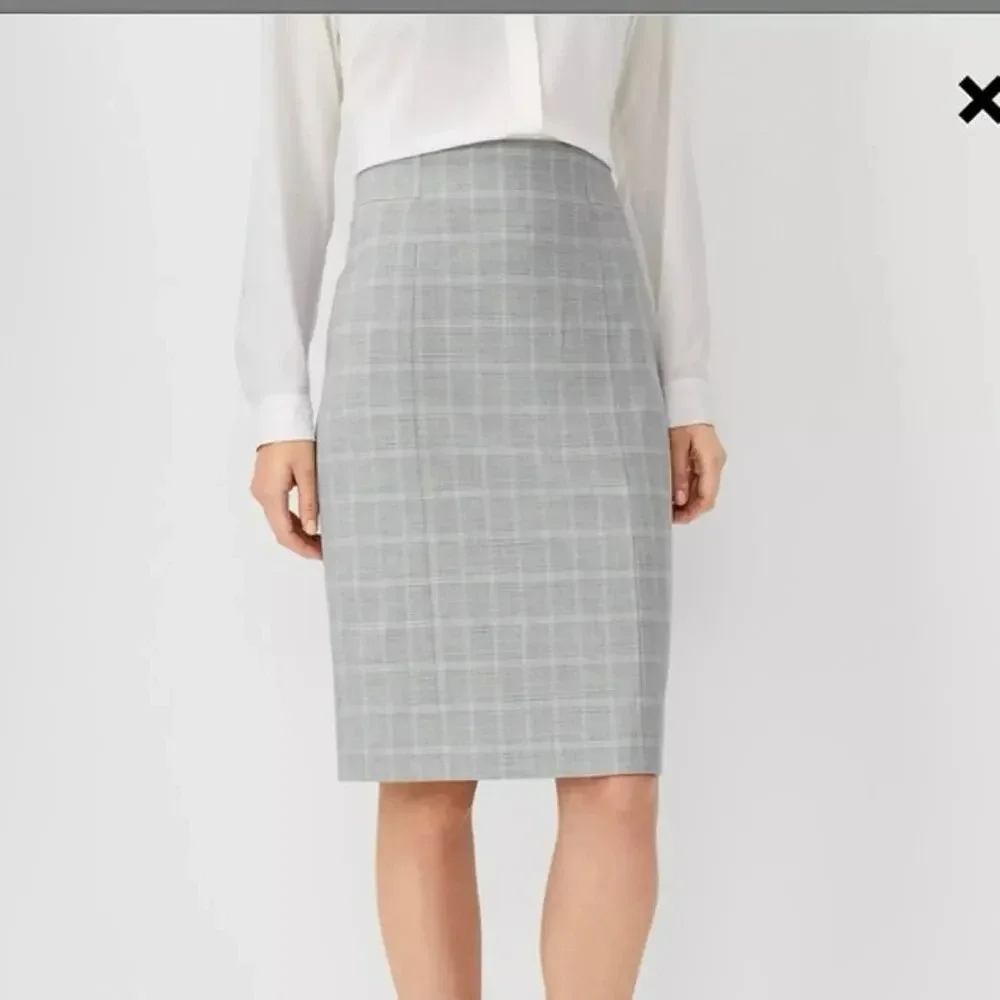 The Tall High Waist Seamed‎ Lined Career,Office  Pencil Skirt in Plaid